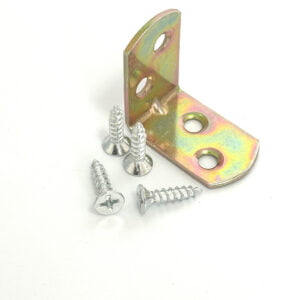 Zinc Plated Angle Bracket 1.12 x 1.12 inch (80pcs + 320pcs screws)